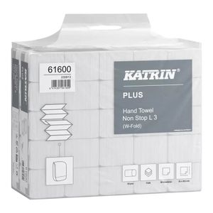 Handdoek Katrin 61600 W-vouw Plus 3laags 20,3x32cm 25x90st