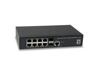 Level One Gel-1061 10-poort L2 Managed Gigabit Switch 2x