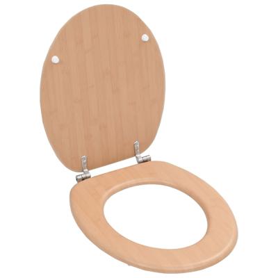 vidaXL Toiletbril met deksel bamboe MDF vidaXL Toiletbril met deksel bamboe MDF