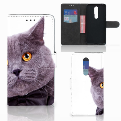 Nokia 3.1 Plus Telefoonhoesje met Pasjes Kat Nokia 3.1 Plus Telefoonhoesje met Pasjes Kat