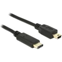 Delock 83336 Kabel USB Type-C 2.0 male > USB 2.0 Type Mini-B male 2,0 m zwart - thumbnail