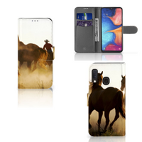 Samsung Galaxy A20e Telefoonhoesje met Pasjes Design Cowboy - thumbnail