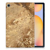 Samsung Galaxy Tab S6 Lite | S6 Lite (2022) Tablet Back Cover Marmer Creme - thumbnail