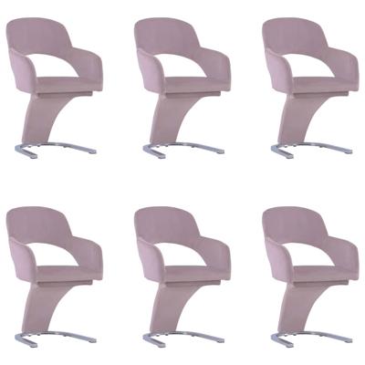 Vidaxl Eetkamerstoelen 6 St Fluweel Roze