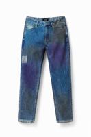 Rechte jeans met kleurverloop - BLUE - 34