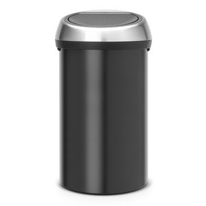 Brabantia Touch Bin 60 Liter Matt Black Fingerprint Proof