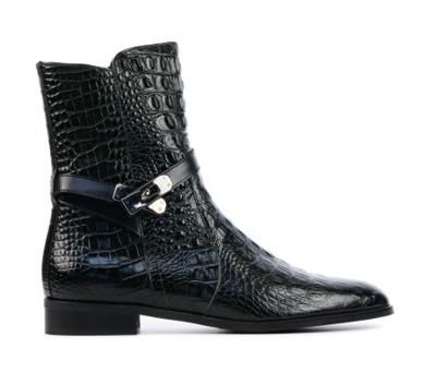 Pertini Dames Enkellaarsjes in Leder (Groen)