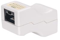 Intellinet Abschließbare Cat6 Inline-Kupplung UTP abschließbar weiß RJ45-inbouwmodule Keystone CAT 3, CAT 4, CAT 5, CAT 5e, CAT 6 - thumbnail