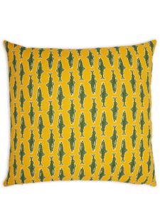 La DoubleJ x Passalacqua coussin Como Fish en coton - Jaune