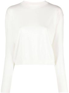 Herno fine-knit virgin wool jumper - Blanc