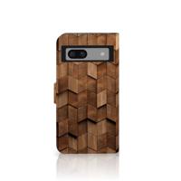 Book Style Case voor Google Pixel 8A Wooden Cubes