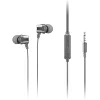 Lenovo - 110 analoge in-ear hoofdtelefoon - in-line microfoon - 3,5 mm connectiviteit - Play & Pause knop - 3 maten oordopjes inbegrepen