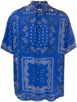 ETRO chemise en soie à imprimé cachemire - Bleu - thumbnail