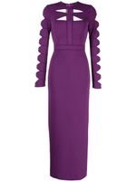 Elie Saab robe en maille à découpes - Violet - thumbnail