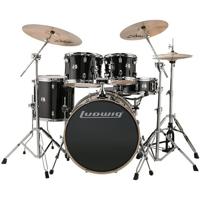 Ludwig El. Evolution Black Rock 5d. shellset met hw.