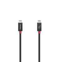 Hama USB-C 4.0 stekker kabel - USB-C stekker (5A, 40000 Mbit/s, dubbele scherming, 1 m) zwart