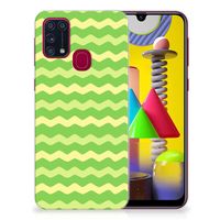 Samsung Galaxy M31 TPU bumper Waves Green - thumbnail