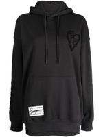 izzue hoodie en coton mélangé à motif brodé - Noir