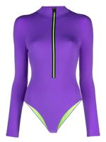 Noire Swimwear maillot de bain à manches longues - Violet