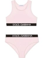 Dolce & Gabbana Kids sous-vêtements à bande logo - Rose - thumbnail