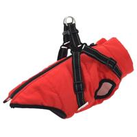 vidaXL Hondenjas met harnas waterdicht reflecterend rood L28, winterjas voor honden, hondenjas en harnas, puppyjas met harnas, hondenjas met harnas