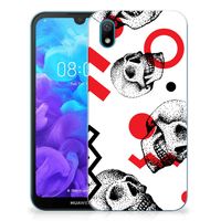 Silicone Back Case Huawei Y5 (2019) Skull Red - thumbnail