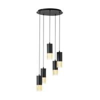 Stars of Light Hanglamp zwart met goud Counuzulus 5x E27 39661