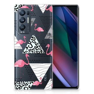 OPPO Find X3 Neo TPU Hoesje Flamingo Triangle