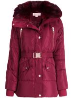 Michael Michael Kors belted puffer coat - Rouge