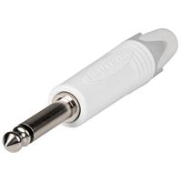 Neutrik Jack 6.35 mm mannelijk, recht NP2X-WT Aantal polen (num): 2 mono wit 1 stk(s)