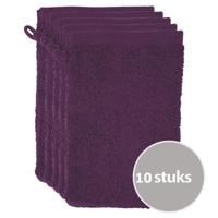 The One Washandjes Plum - 10 stuks