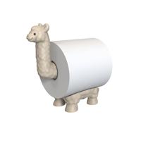 Winkee - Lama toiletpapierhouder I reserve toiletpapierhouder zonder boren I grappige wc-papierhouder staand van kunststof I woningaccessoires & wc-papierhouder
