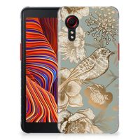 TPU Case voor Samsung Galaxy Xcover 5 Vintage Bird Flowers - thumbnail