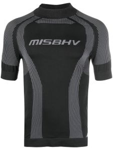 MISBHV logo-print striped performance T-shirt - Noir