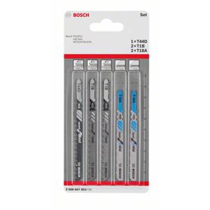 Bosch Accessories 2608667853 Decoupeerzaagbladenset Wood and Metal, 5-delig, schacht met dubbele nok 5 stuk(s)