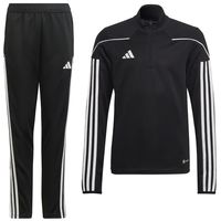 adidas Tiro 23 League 1/4-Zip Trainingspak Kids Zwart Wit - thumbnail