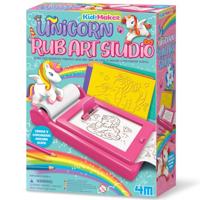 KidzMaker Eenhoorn Rub Art Studio, Kunst en Ambachtskit om de perfecte eenhoornkunst te creëren, 8 meter lange papierrol, Rub Over Art Kit voor jongens en meisjes van 4-10 jaar