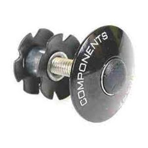 A-head Star nut met top kap 1 1/8", zwart