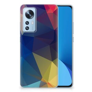 Xiaomi 12 | 12X TPU Hoesje Polygon Dark