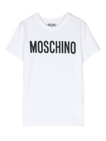 Moschino Kids logo-print cotton T-shirt - Blanc