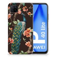 Huawei P40 Lite TPU Hoesje Pauw met Bloemen