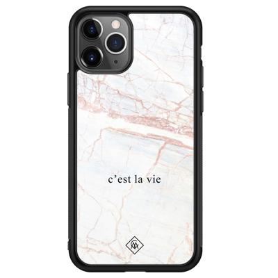 iPhone 11 Pro Max glazen hardcase - C'est la vie iPhone 11 Pro Max glazen hardcase - C'est la vie