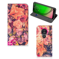 Motorola Moto G7 Play Smart Cover Bosje Bloemen