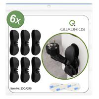 Quadrios 23CA245 Kabelhouder Zelfklevend 23CA245 Zwart 6 stuk(s)