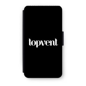 Topvent Zwart: iPhone X Flip Hoesje