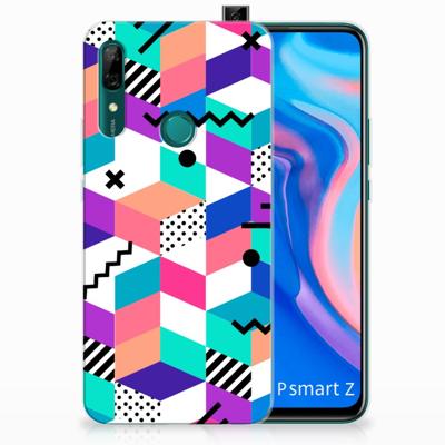 Huawei P Smart Z TPU Hoesje Blokken Kleurrijk