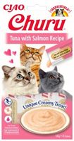 CIAO Churu Tuna with Salmon Recipe Kat Snack Zalm, Tonijn 14 g