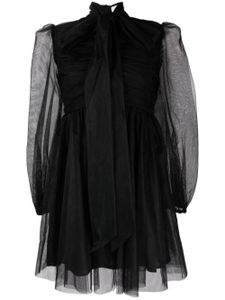 ZIMMERMANN pussy-bow tulle minidress - Noir