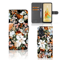 Hoesje voor OPPO Reno8 T 4G Dark Flowers - thumbnail