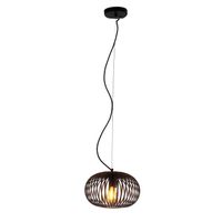 Curvato zwart hanglamp 1 lichts 30cm - thumbnail